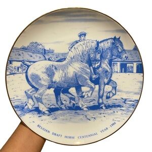 Blue vintage plate
